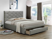 Load image into Gallery viewer, Makra Queen Bed Frame with Storage - Fog