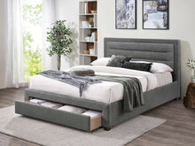 Load image into Gallery viewer, Walter Queen Bed Frame with Storage - Grey