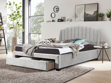 Load image into Gallery viewer, Barney Queen Bed Frame With Storage - Light Grey