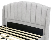 Load image into Gallery viewer, Barney Queen Bed Frame With Storage - Light Grey