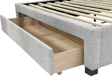 Load image into Gallery viewer, Barney Queen Bed Frame With Storage - Light Grey