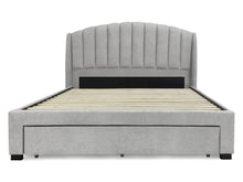 Load image into Gallery viewer, Barney Queen Bed Frame With Storage - Light Grey
