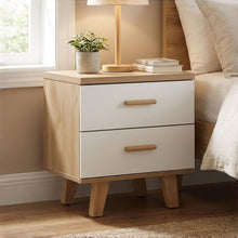 Load image into Gallery viewer, Alton Bedside Table - Natural + White