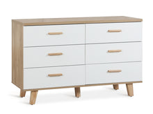 Load image into Gallery viewer, Alton Low Boy 6 Drawers - Natural + White