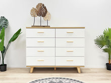 Load image into Gallery viewer, Alton Low Boy 8 Drawers - Natural + White