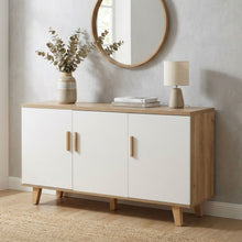 Load image into Gallery viewer, Alton Sideboard Buffet Table - Natural+White