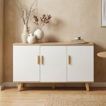 Load image into Gallery viewer, Alton Sideboard Buffet Table - Natural+White