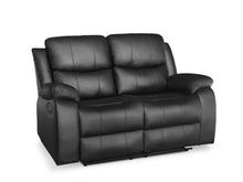 Load image into Gallery viewer, Wilson Manual 2 Seater Recliner Sofa - Black
