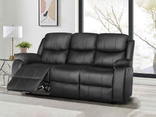 Load image into Gallery viewer, Wilson Manual 3 Seater Recliner Sofa - Black
