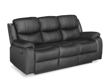 Load image into Gallery viewer, Wilson Manual 3 Seater Recliner Sofa - Black
