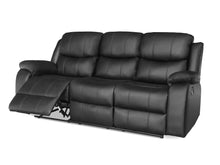 Load image into Gallery viewer, Wilson Manual 3 Seater Recliner Sofa - Black
