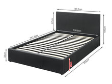 Load image into Gallery viewer, Carbine Double Gas Lift Storage Bed Frame - Black
