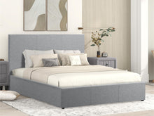 Load image into Gallery viewer, Carbine Queen Gas Lift Storage Bed Frame - Light Grey
