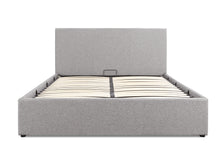 Load image into Gallery viewer, Carbine Queen Gas Lift Storage Bed Frame - Light Grey
