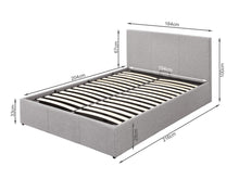 Load image into Gallery viewer, Carbine Queen Gas Lift Storage Bed Frame - Light Grey
