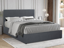 Load image into Gallery viewer, Carbine Queen Gas Lift Storage Bed Frame - Dark Grey
