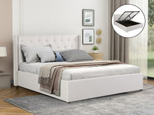 Load image into Gallery viewer, Johnson Queen Gas Lift Storage Bed Frame - White
