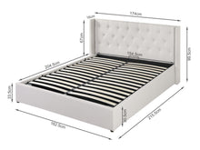 Load image into Gallery viewer, Johnson Queen Gas Lift Storage Bed Frame - White
