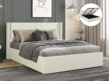 Load image into Gallery viewer, Johnson Queen Gas Lift Storage Bed Frame - Beige
