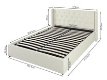 Load image into Gallery viewer, Johnson Queen Gas Lift Storage Bed Frame - Beige
