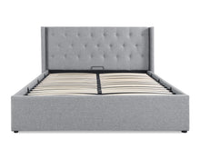 Load image into Gallery viewer, Johnson Queen Gas Lift Storage Bed Frame - Grey
