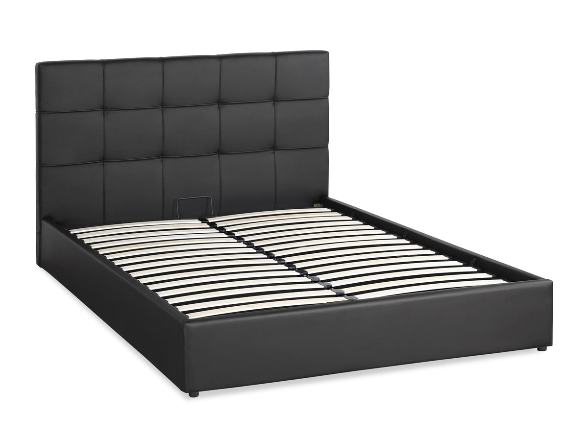 Torbert Queen Gas Lift Storage Bed Frame - Black