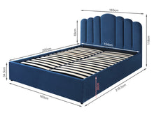 Load image into Gallery viewer, Edward Queen Gas Lift Storage Bed Frame - Blue
