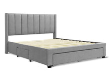 Load image into Gallery viewer, Hopkins Queen Bed Frame with Storage - Grey At Betalife