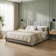 Load image into Gallery viewer, Hopkins Super King Bed Frame with Storage - Light Grey