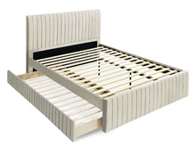 Load image into Gallery viewer, Tasman Queen with Single Trundle Bed Frame - Oat