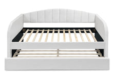 Load image into Gallery viewer, Majura Single Trundle Bed Frame - Cream At Betalife