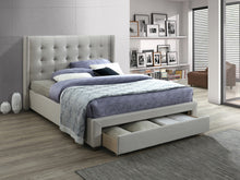 Load image into Gallery viewer, Thomas Queen Bed Frame With Storage - Oat White
