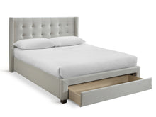 Load image into Gallery viewer, Thomas Queen Bed Frame With Storage - Oat White