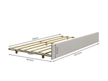 Load image into Gallery viewer, Castle Single Velvet Trundle Bed Frame - Beige
