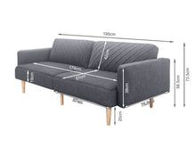 Load image into Gallery viewer, Cordova 3 Seater Sofa Bed - Dark Grey