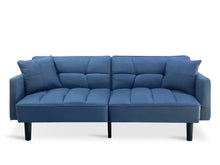 Load image into Gallery viewer, Boston 3 Seater Sofa Bed - Steel Blue