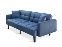Load image into Gallery viewer, Boston 3 Seater Sofa Bed - Steel Blue
