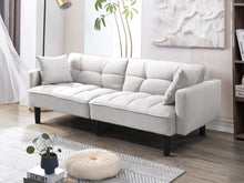Load image into Gallery viewer, Boston 3 Seater Sofa Bed - Oat White
