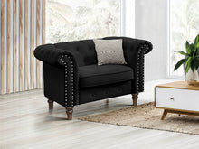Load image into Gallery viewer, Chesley Velvet Occasional Chair - Black
