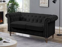 Load image into Gallery viewer, Chesley Velvet 2 Seater Sofa - Black
