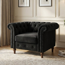 Load image into Gallery viewer, Chesley Velvet Occasional Chair - Black