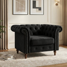 Load image into Gallery viewer, Chesley Velvet Occasional Chair - Black