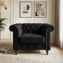 Load image into Gallery viewer, Chesley Velvet Occasional Chair - Black