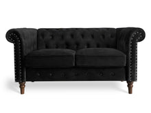 Load image into Gallery viewer, Chesley Velvet 2 Seater Sofa - Black
