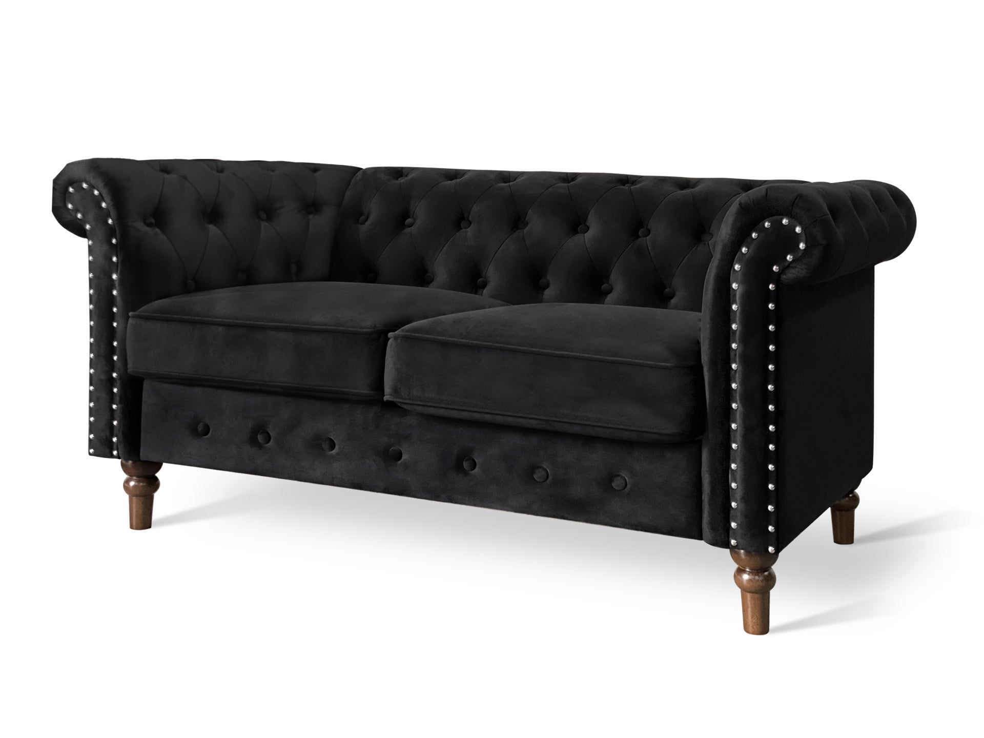 Chesley Velvet 2 Seater Sofa Black