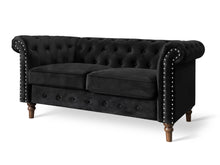 Load image into Gallery viewer, Chesley Velvet 2 Seater Sofa - Black
