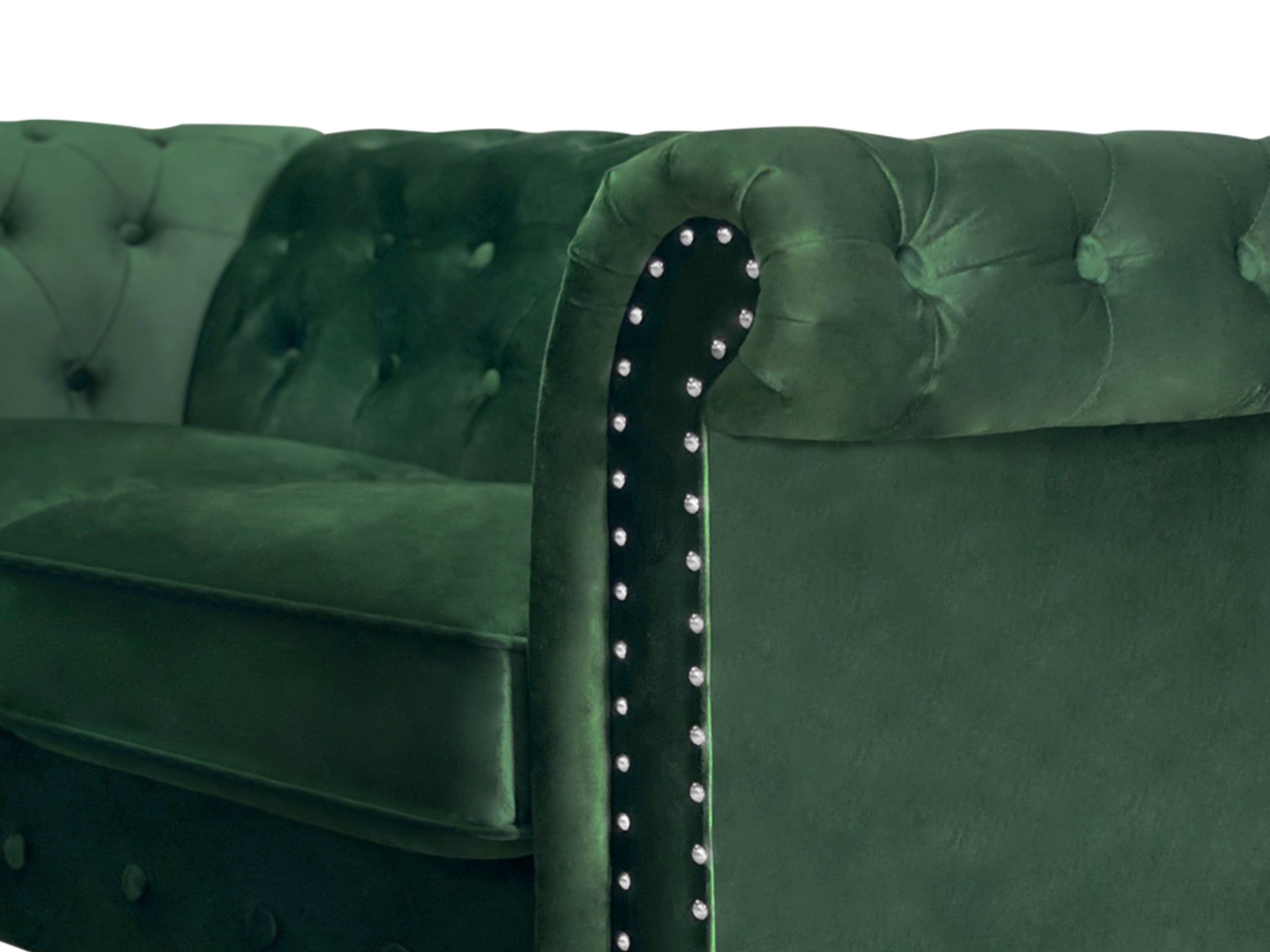 Chesley Velvet 2 Seater Sofa Green