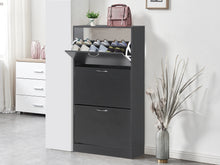 Load image into Gallery viewer, Matilda 3 Drawer Shoe Cabinet Storage Rack - Black
