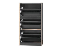 Load image into Gallery viewer, Matilda 3 Drawer Shoe Cabinet Storage Rack - Black
