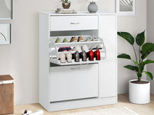 Load image into Gallery viewer, Kihona 3 Drawer Shoe Cabinet Storage Rack - White
